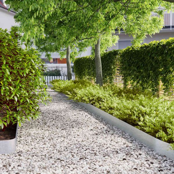 Краища за тревни площи 10 бр. 15x103 cm поцинкована стомана