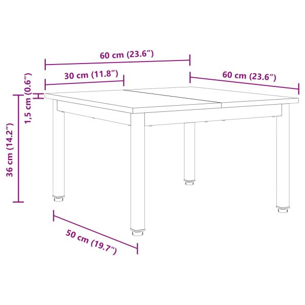 Масичка за кафе Сонома 60 x 60 x 36 cm Инженерно дърво