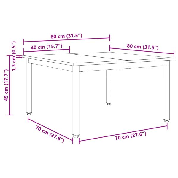 Масичка за кафе Сив Сонома 80 x 80 x 45 cm Инженерно дърво