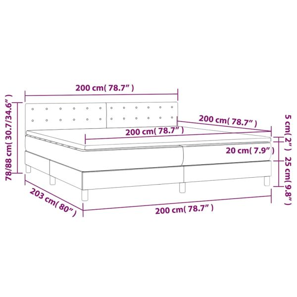 Боксспринг легло с матрак, тъмнозелено, 200x200 см, кадифе