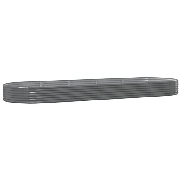 Градинска повдигната леха поцинкована стомана сиво