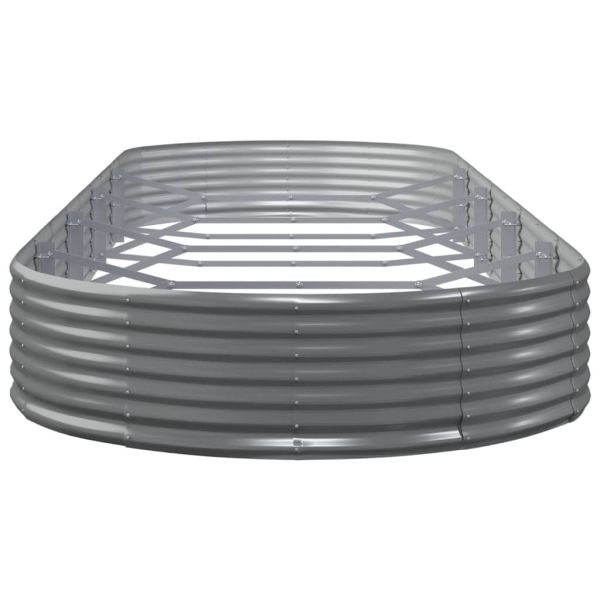 Градинска повдигната леха поцинкована стомана сиво