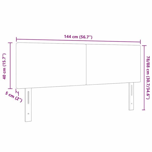 LED глава С LED лентисти светлини Тъмен сив 144 см Полиестер
