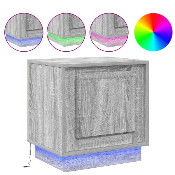Нощен шкаф Сив 44 x 34,5 x 45 см Инженерно дърво