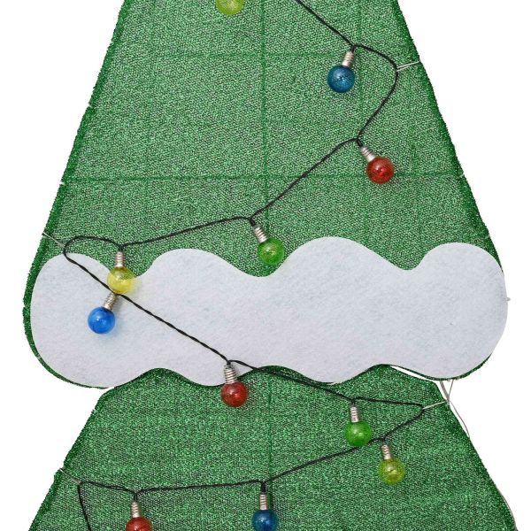 Озеленена коледна елха с 3 подаръчни кутии 2D топло бяла 150 cm