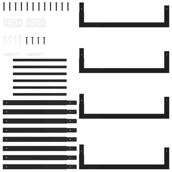 Стойка за дърва за огрев, черен мат, 50x28x94 см, стомана