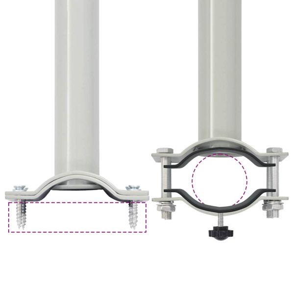 Прибираща се дворна странична тента, 120x300 см, кафява