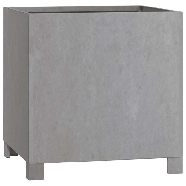 Кашпи с крака, 2 бр, ръждиво, 40x40x40 см, кортенова стомана