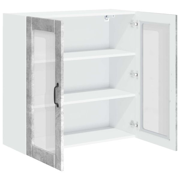 Кухненски шкаф Циментено сиво 80 x 31 x 80 см Инженерно дърво