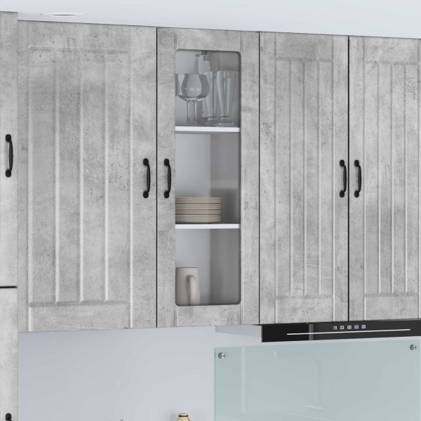 Кухненски шкаф Циментено сиво 40 x 31 x 100 см Инженерно дърво