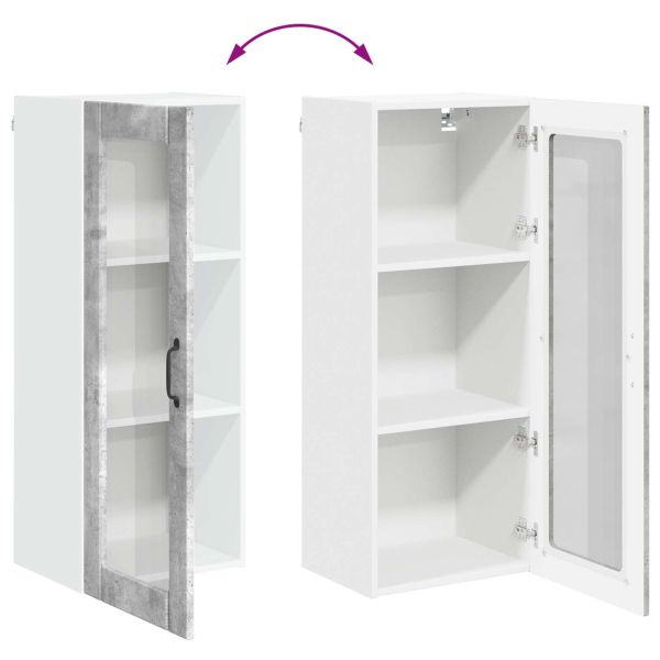 Кухненски шкаф Циментено сиво 40 x 31 x 100 см Инженерно дърво