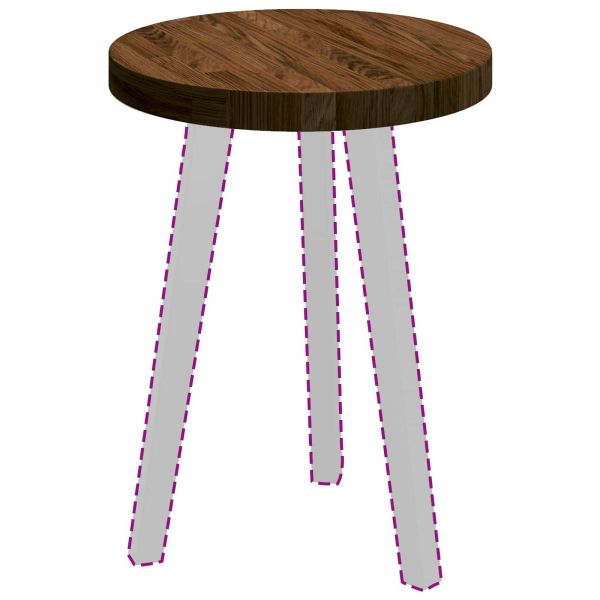 Топ за маса Тъмен кафяв Ø 40 x 4 cm Масивен дъб