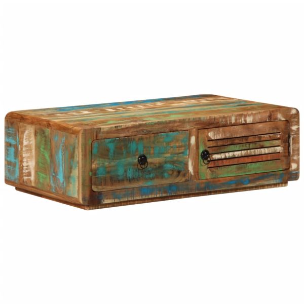 Маса за кафе, 89x55x29 см, масивно регенерирано дърво