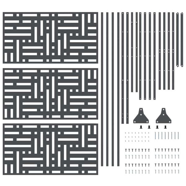 Екран за уединение Антрацит 100 x 50 x 180 см Стомана