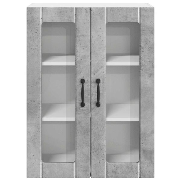 Кухненски шкаф Циментено сиво 60 x 31 x 80 см Инженерно дърво