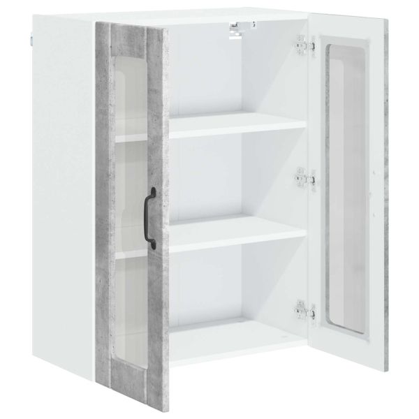 Кухненски шкаф Циментено сиво 60 x 31 x 80 см Инженерно дърво