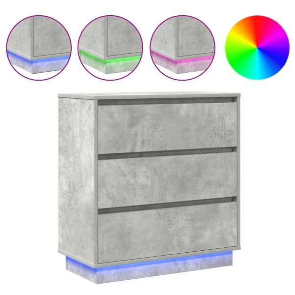 Нощен шкаф Циментено сиво 71 x 34,5 x 75 см Инженерно дърво