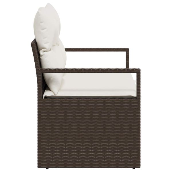 Градински диван с възглавница 120 x 62 x 69 см полиратан