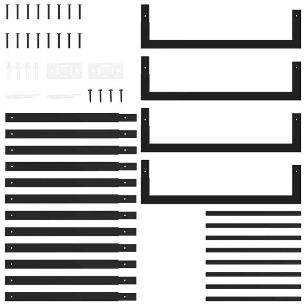 Стойка за дърва за огрев, черен мат, 50x28x132 см, стомана
