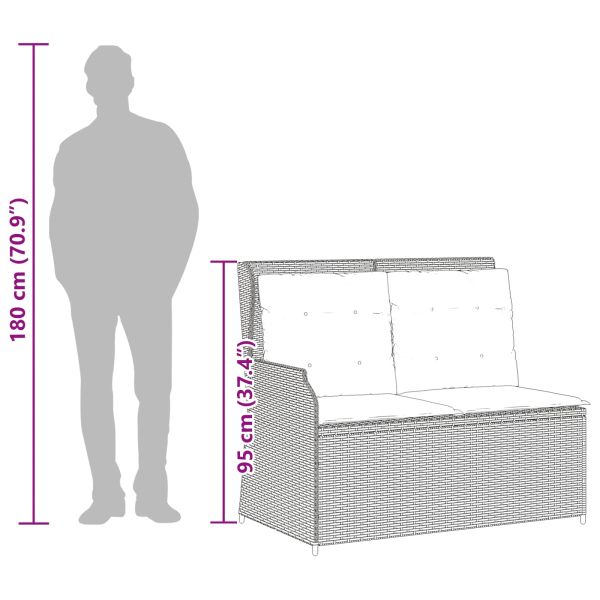 Градинска пейка Бежово полиратан