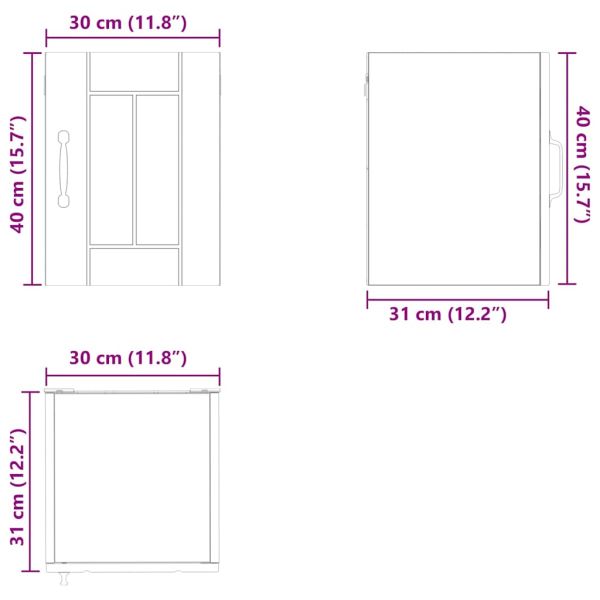 Кухненски шкаф Бяло 30 x 31 x 40 см Инженерно дърво