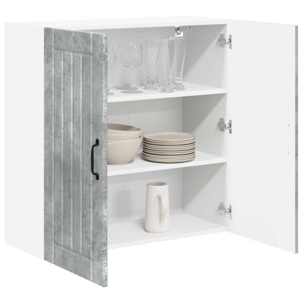 Кухненски шкаф Циментено сиво 80 x 31 x 80 см Инженерно дърво