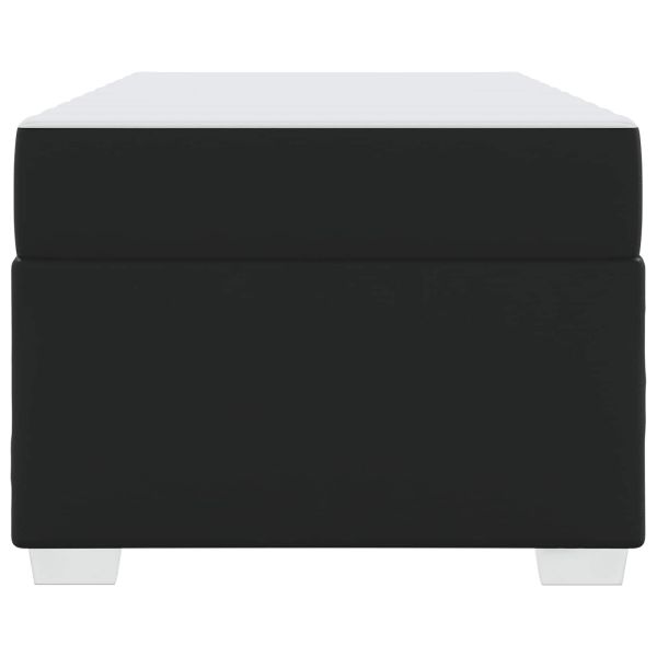 Рамка за легло с матрак Черно 100 x 200 cm текстил