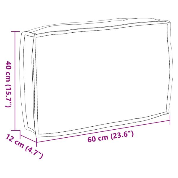 Възглавница Крем 60 x 40 x 12 cm Оксфордска тъкан