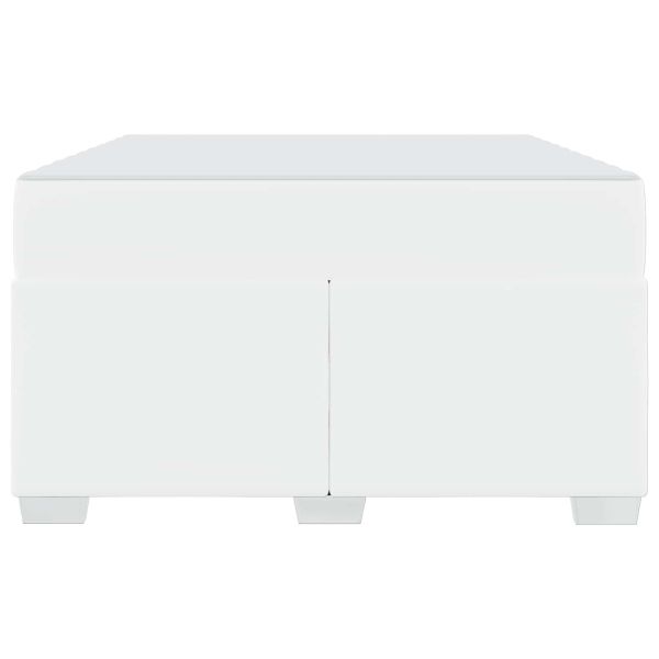 Рамка за легло с матрак Бяло 120 x 190 cm текстил