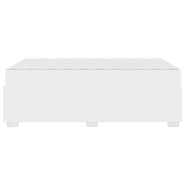 Рамка за легло с матрак Бяло 120 x 190 cm текстил