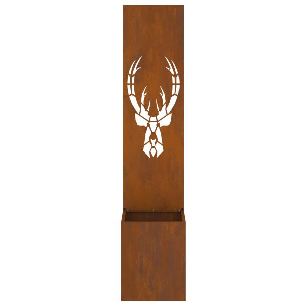 Екран за градинска неприкосновеност Ръждясало 32 x 140 см