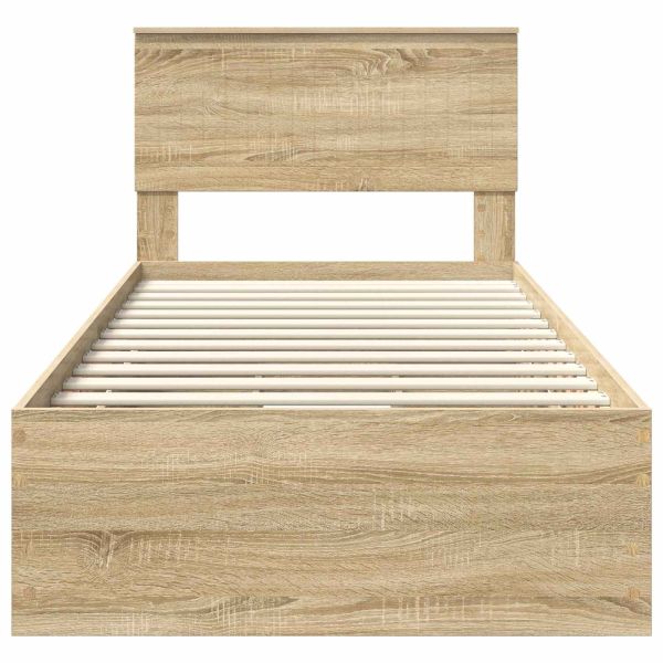 Рамка за легло Сонома дъб 90 x 200 cm Инженерна дървесина