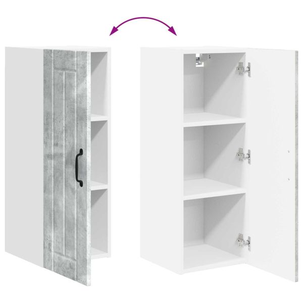 Кухненски шкаф 2 pcs Циментено сиво 30 x 31 x 80 см