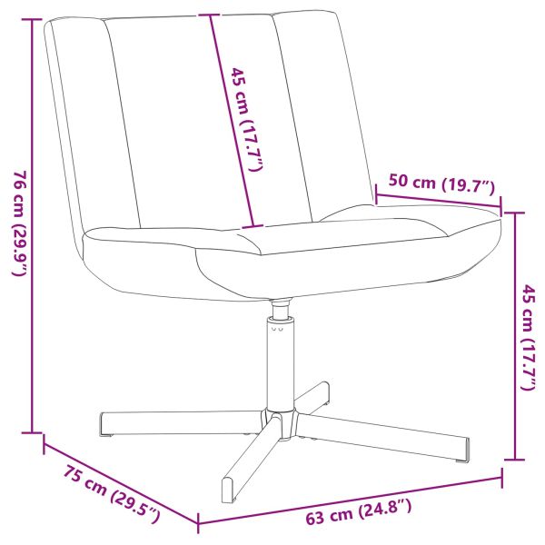 Въртящ се стол Бежово 63 x 75 x 76 см Овча