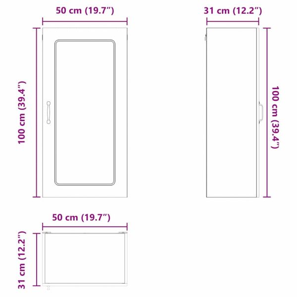 Кухненски шкаф Kalmar Бяло 50 x 31 x 100 см Инженерно дърво