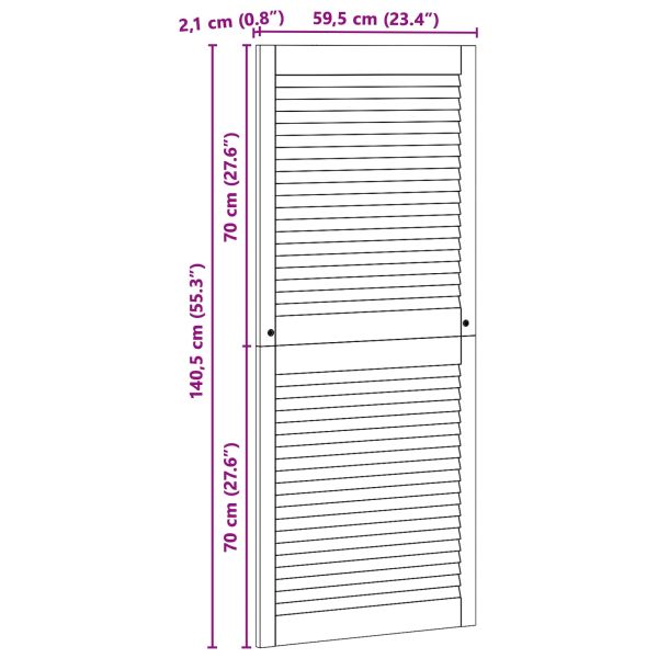 Врата за шкаф с врата 4 pcs Естествен 140,5 x 2,1 x 59,5 см