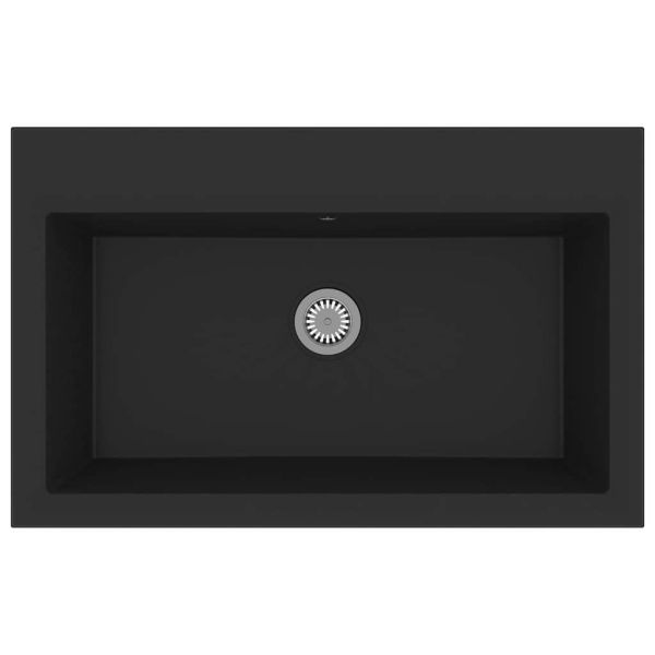 Кухненска мивка Черно 79 x 50 x 31 см Гранит