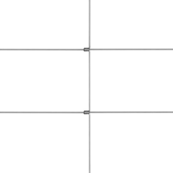 Градинска ограда, поцинкована стомана, 50 м, 150 см, сребриста