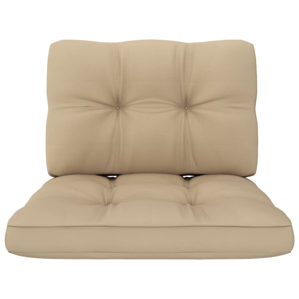 Градински лаундж комплект 3 части с възглавници импрегниран бор