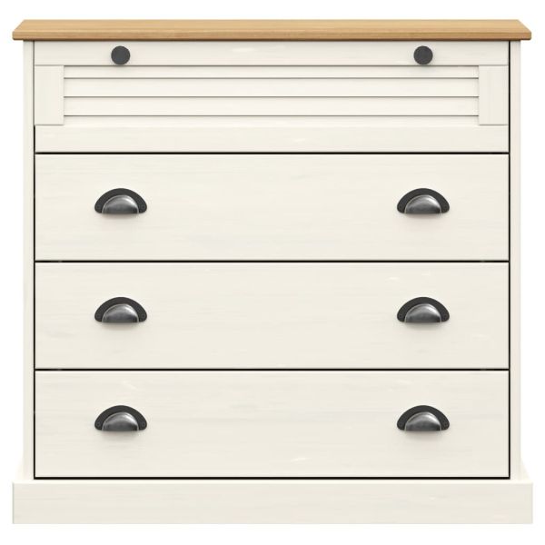 Висок шкаф VIGO, бял, 80x40x176 см, бор масив