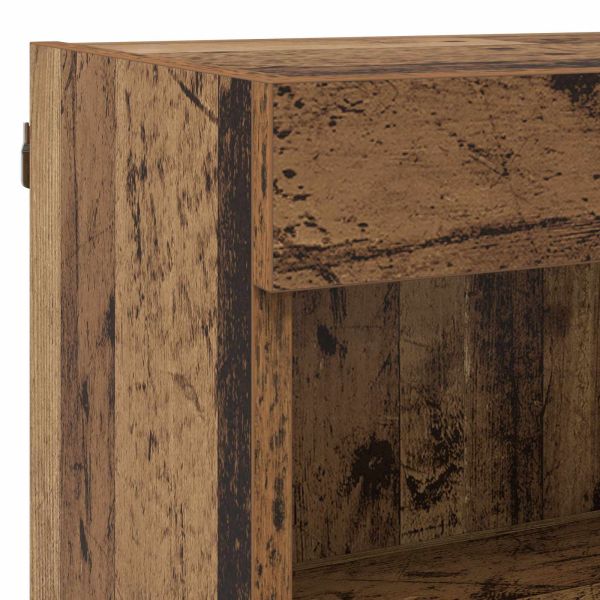 ТВ стенни единици с LED 5 pcs Старо дърво Инженерно дърво