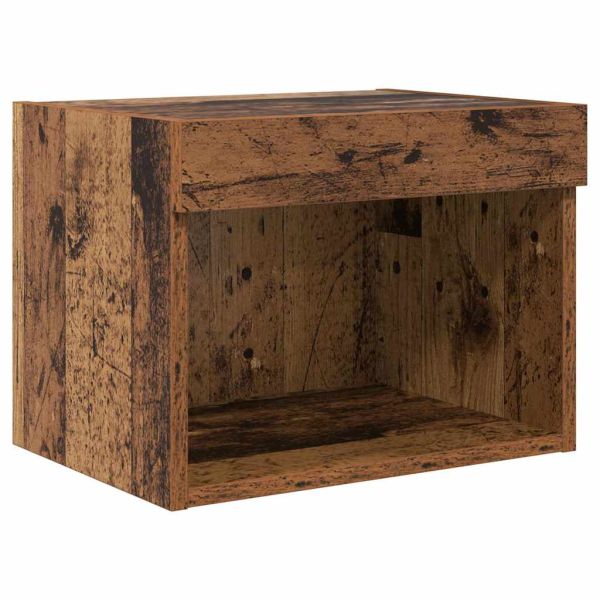 ТВ стенни единици с LED 5 pcs Старо дърво 40,5 x 30 x 102 см