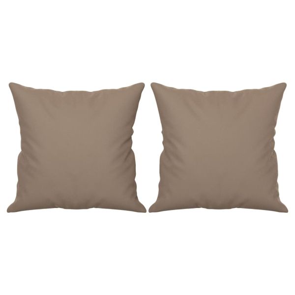 Декоративни възглавници 2 бр таупе 40x40 см микрофибърна тъкан