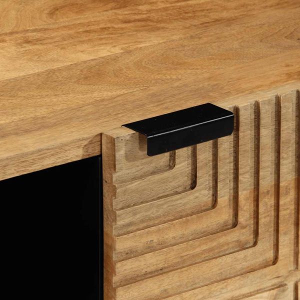 Масичка за кафе кафява 100x54x40 cm Масивна дървесина Манго