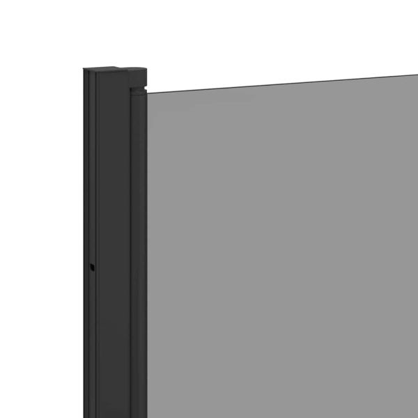 Душова обшивка Черно 130 x 138 см ESG стъкло и алуминий