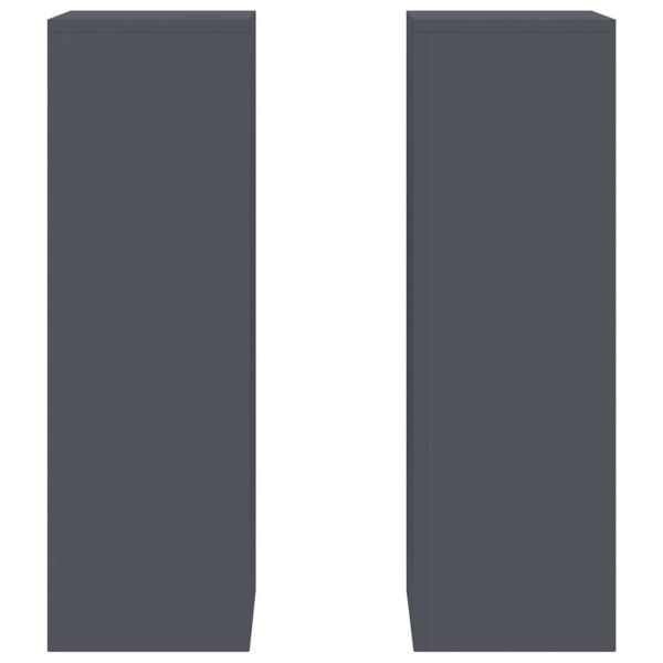 Стойка за растения 2 pcs Антрацит 24 x 24 x 75 см Стомана