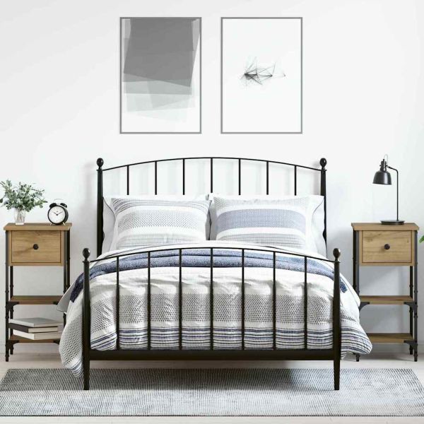 Нощен шкаф с чекмедже 2 pcs Кафяво 33.5 x 36 x 70 см