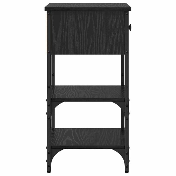 Нощен шкаф с чекмедже 2 pcs Черния дъб 33.5 x 36 x 70 см