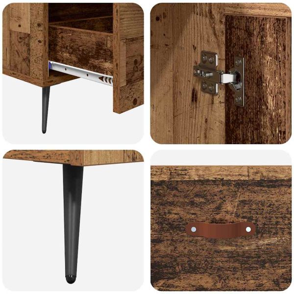 Висок шкаф с чекмедже Старо дърво 69,5 x 31 x 115 см