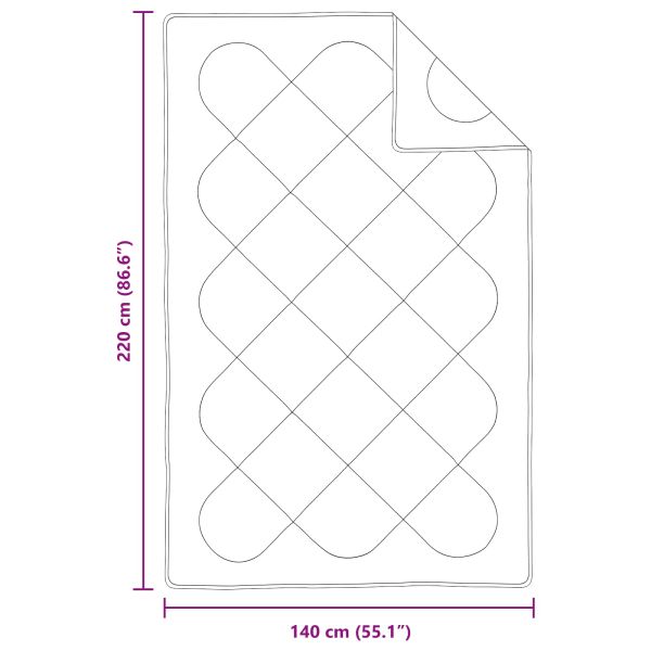 Цялосезонен завивка с възглавница 2 pcs Бяло Микрофибър